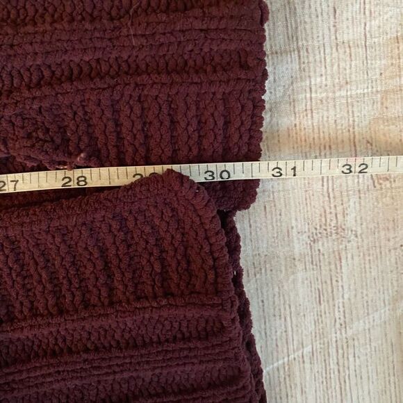 American Eagle women M open front cardigan with front pockets burgundy - Picture 10 of 10